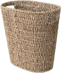 StorageWorks Seagrass Bathroom Trash Can, Wicker Waste Basket for Bedroom by StorageWorks