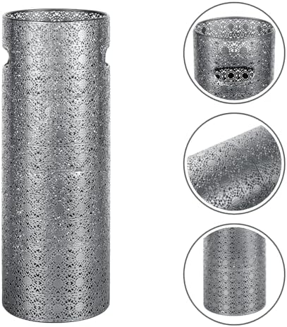 Concepts 21 inch Heavy Duty Metal Umbrella Stand - Durable Storage Holder for Umbrellas - Indoor and Outdoor Use - Stylish and Modern Organizer for Entryways. (Silver Lace) - Image 3