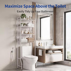 Delamu Over Toilet Storage Rack, 4 Tiers (71.9" H) Bathroom Organizer Shelf - Image 5