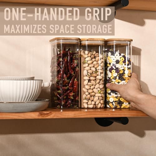 D2scrma 56oz/1.8Qt Rectangle Glass Storage Containers with Lids 4-Pack - Image 4