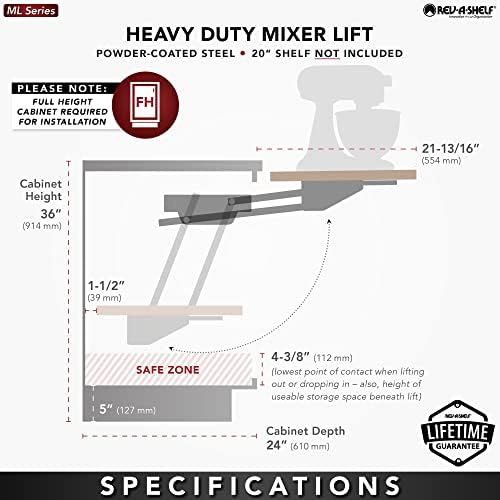 Rev-A-Shelf Heavy-Duty Stand Mixer Lift for Kitchen Base Cabinets - Image 4