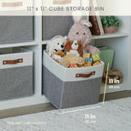OrganiHaus 11x11 Cube Storage Bins, Set of 4 - Fabric Storage Cubes - Image 2