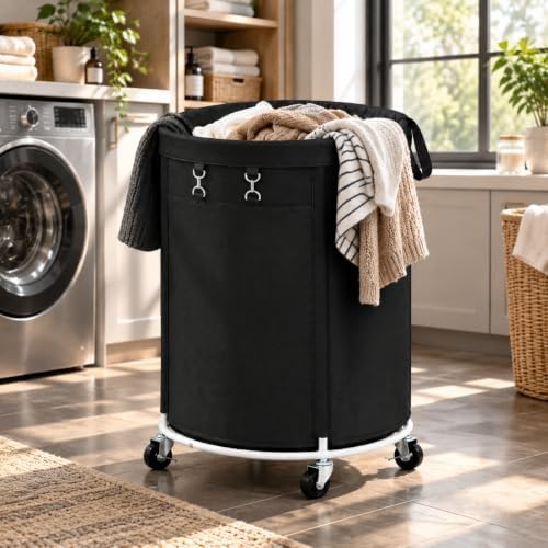 150L Large Capacity Rolling Laundry Basket Hamper with Wheels, Clothes hamper and Removable Bag for Home, Laundry Room, Bedroom, Bathroom, Apartment, Dorm by Nyamofly