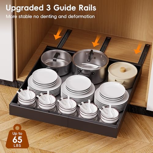 Pull Out Cabinet Organizer, 21"Deep Slide Out Drawers for Kitchen Cabinets - Image 6