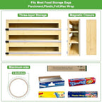 MSJGA Magnetic Plastic Wrap Dispenser with Cutter for Drawer&Refrigerator - Image 5