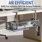 Cable Management, 15.75" Under Desk Cable Management Tray No Drill - Image 3