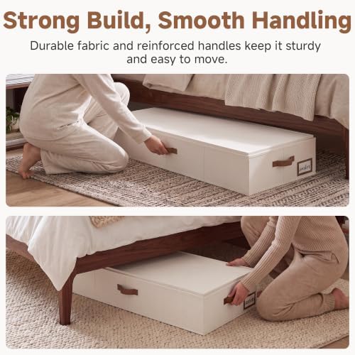 StorageWorks 7 Inch Low Profile Under Bed Clothes Storage Bins with Lids - Image 4