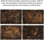 Marble Bathroom Vanity Tray, Dark Brown, 12"x 8" x1.2" - Image 5