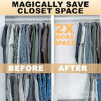 MIZGI Clear Hangers 50 Pack, Gold Glitter Acrylic Hangers,Patented Design - Image 6