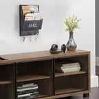 DLQuarts Solid Wood Mail Organizer with Key Holder for Wall, Mail Sorter Wall Mounted, Decorative Wooden Key and Mail Holder with 3 Hooks, Matte Black - Image 6