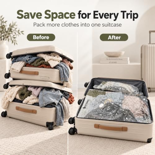 Travel Vacuum Bags with Electric Pump, 18 Pack XS/S/M/L Vacuum Seal Bags - Image 3