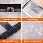 TasticTotes 6 Pack Clear Storage Bags for Comforter, Clothes & Bedding, 40L - Image 3