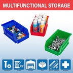 Akro-Mils 30220 AkroBins Plastic Storage Bins, 7"x4"x3", Red, 24-Pack - Image 3