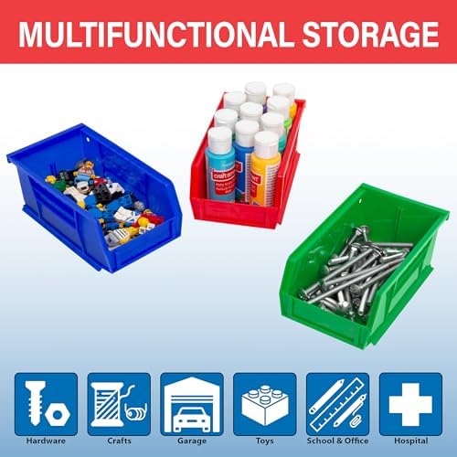 Akro-Mils 30220 AkroBins Plastic Storage Bins, 7"x4"x3", Black, 24-Pack - Image 3