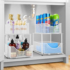 Sorbus Pull-Out Under Sink Organizer, Mesh Construction (White, 1 Pack) - Image 2