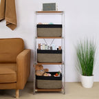 MiniArk Large Storage Baskets for Shelves, 17 x 13 x 7.5” Closet Organizers Bins for Clothes Blanket Towels, Baby Nursery, Toy Baskets Box, Woven Rope Baskets, 2 Packs Woven Brown - Image 4
