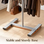 56" Shopping Bag Rack Stand, Adjustable Freestanding Tote Bag Display for Retail Store, Boutique, Entryway & Hallway, Holds Up to 22 lbs, Silver - Image 7