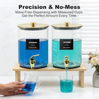 Glass Laundry Detergent Dispenser for Laundry Room Organization(2, Gold) - Image 7
