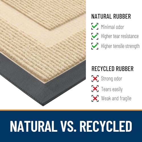 OLANLY Front Door Mat Outside 59x23, All-Season Heavy-Duty Rubber Doormat - Image 4