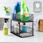 Sorbus Pull-Out Under Sink Organizer, Mesh Construction (Black, 1 Pack) - Image 6