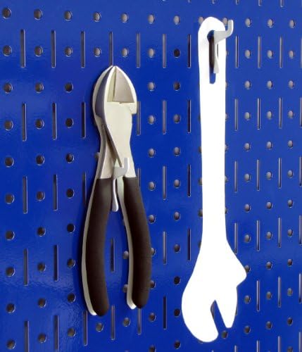 Wall Control Pegboard Organizer 4 ft. Metal Pegboard Standard Tool Storage Kit with Blue Toolboard and Black Accessories - Image 5