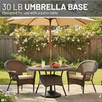 US Weight Fillable Outdoor Umbrella Base - Use with Patio Table - Black - Image 2