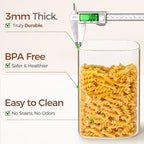 ComSaf Glass Storage Jars with Bamboo Lids 4.6 Qt 2 Pack Large Wide Mouth - Image 4