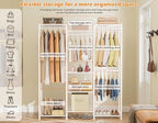 HOMIDEC Wardrobe Closet, 4 Hanging Spaces Portable Clothes Rack - Image 6