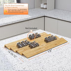 AMBIRD Bamboo Spice Drawer Organizer with Non-slip Mat,4 Tier - 2 Set Jar Spice Rack Tray From 9.5''to 19'', Seasoning Organizer for Kitchen,Cabinet,Drawers,Countertop - Image 6