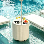 NicBex 2 Pack Outdoor Umbrella Base Table with 1.5 Inch Hole,Beige - Image 5