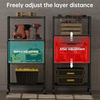 SINGAYE 4 Shelves Storage Wire Shelf Closet Metal Shelving Pantry Wheels - Image 5