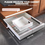 Seinloes 4 Pack Pull Out Cabinet Organizer Expandable Width(15"-25") and Depth(17"-24"),Slide Out Drawers With Raising Pad for Framed Cabinets,No Drill Roll Out Shelves for Kitchen,Bathroom,White - Image 3