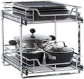 Household Essentials Chrome-Plated Steel Dual-Tier Slide-Out Organizer by HouseholdEssentials