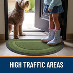 OLANLY Half Circle Front Door Mat Outside 47x32 All-Season Rubber Doormat - Image 6