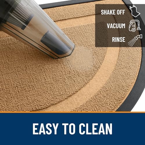 OLANLY Half Circle Front Door Mat Outside 71x23 All-Season Rubber Doormat - Image 5