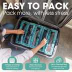 Pack Gear Hanging Suitcase Organizer - Our XL Hanging Luggage Organizer Perfectly Fits Any Suitcase - Our Packing Cubes for Travel Use Mesh Windows to Make Finding Any Outfit Easy (Green, XL) - Image 3