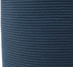 16"x20" Extra Large Cotton Rope Basket with Zipper Lid, Woven Laundry Hamper and Blanket Storage Basket, Round Clothes Bin for Living Room Bedroom, Denim Blue - Image 4
