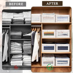10 Pack Linen Closet Organizers And Storage, Closet Storage Bins for Closet Organization, Linen Closet Baskets Foldable Closet Organizer Bins with Clear Window For Organizing Clothing, Jeans - Image 2