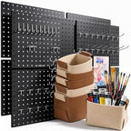 Spampur Peg Board, 8 Pack Metal Pegboard Wall Organizer with Accessories by Spampur