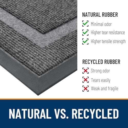 OLANLY Front Door Mat Outside 59x40, All-Season Heavy-Duty Rubber Doormat - Image 4