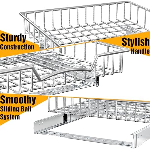 Simple Houseware Under Cabinet Pull Out Sliding Shelf Drawer, 21Dx14W - Image 6
