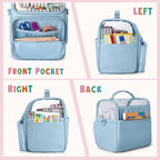 Rexmica Large Marker Organizer Case Storage Bag for 180 Marker Pens, Blue - Image 3