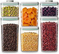 Pop Airtight Food Storage Containers Set with Lids, 6 Pcs Stackable One Button Opening Food Containers Kitchen Pantry Organization and Storage, BPA Free Stackable Cereal Container (0.5, 1.2, 1.8qt)*2 by Melovom