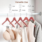 TOPIA HANGER American Red Cedar Wooden Hangers with Adjustable Metal Clips and 360° Swivel Hook, Premium Wood Clothes Hangers 20 Pack for Suit, Pant, Skirt, Jeans, Coat, Jacket-CT28C20 - Image 4