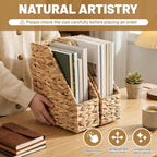 Mifoci 2 Pcs Water Hyacinth Magazine File Organizers 11*9.8*4'' - Image 5