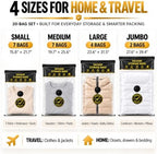 20 Pack Vacuum Storage Bags with Electric Pump for Clothing, Home & Travel - Image 5