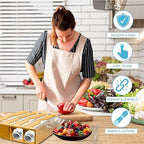Bamboo Aluminum Foil Organizer & Plastic Wrap Dispenser with Cutter for 11" Rolls - 4 in 1 Parchment, Wax Paper & Saran Wrap Holder - Tin Foil Wrap Organizer for Kitchen Drawer, Countertop & Pantry - Image 4