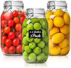 ComSaf Large Glass Jars with Airtight Lids 71 oz 3 Pack Pantry Organization by ComSaf