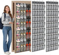 Windyun 2 Pcs 40 Pocket Over the Door Shoe Organizer, Gray by Windyun