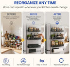 Magnetic Spice Rack with Paper Towel Holder,4 Pack refrigerator organizer - Image 6